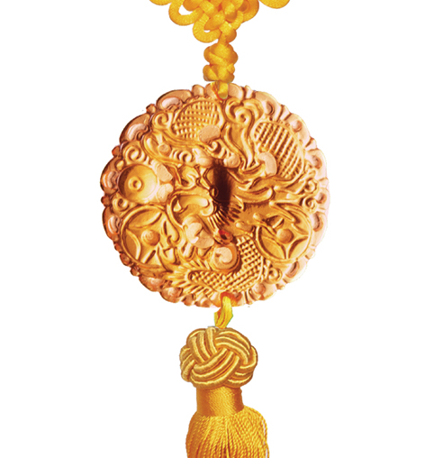 維尼寶貝盤龍車掛胎毛鏈