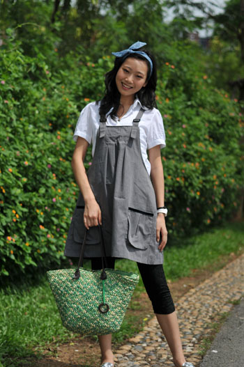 優(yōu)屏藍(lán)灰色醫(yī)用防輻射裙吊帶型