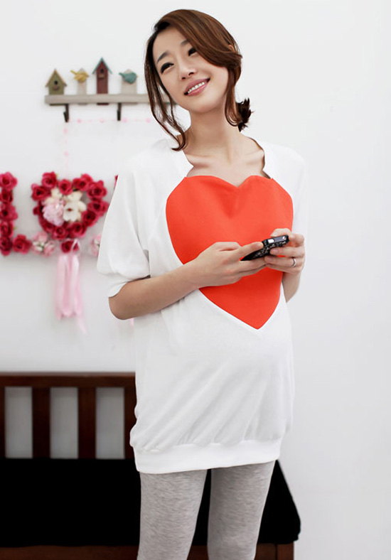 十月情孕婦上衣白色