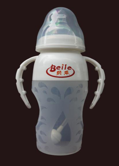 貝樂寬口徑硅膠奶瓶200ml