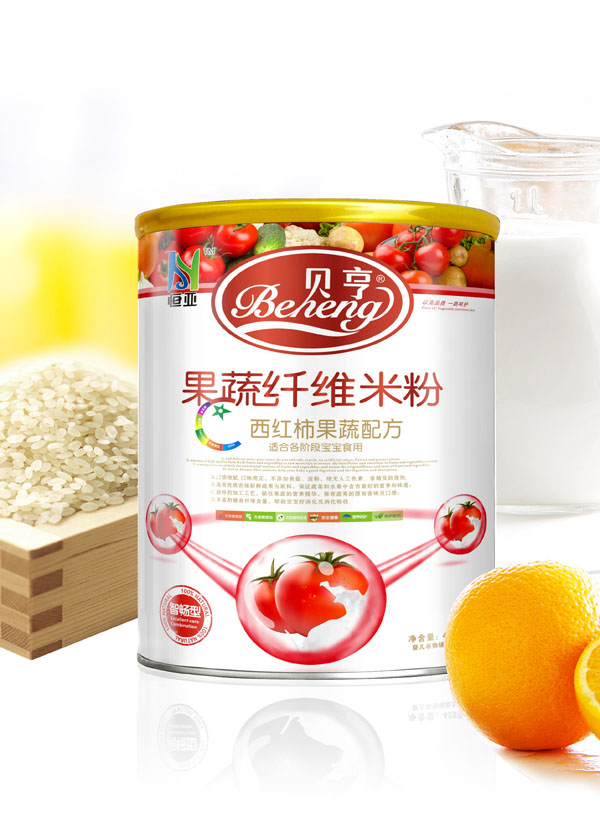 貝亨0段西紅柿果蔬配方果蔬纖維米粉