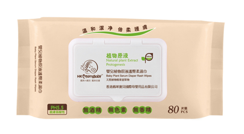 香港媽咪寶貝植物原液護臀柔濕巾