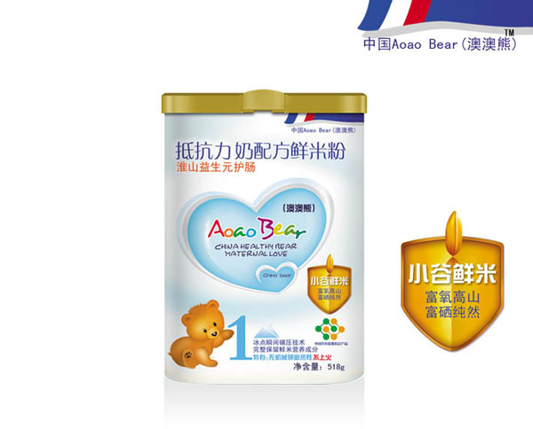 澳澳熊淮山益生元護(hù)腸奶配方鮮米粉