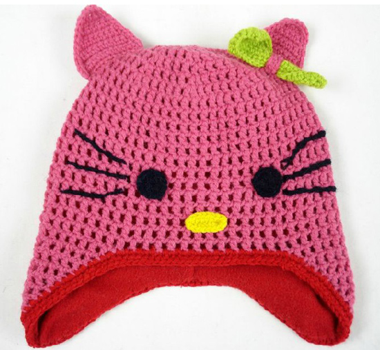 幼之戀幼兒喵星護耳帽粉色