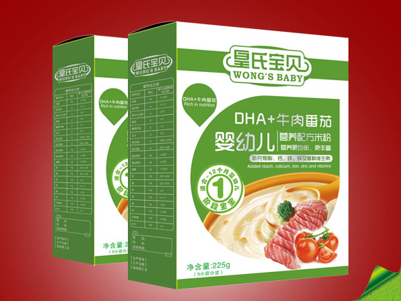 皇氏寶貝盒裝DHA牛肉番茄營養(yǎng)米粉1段