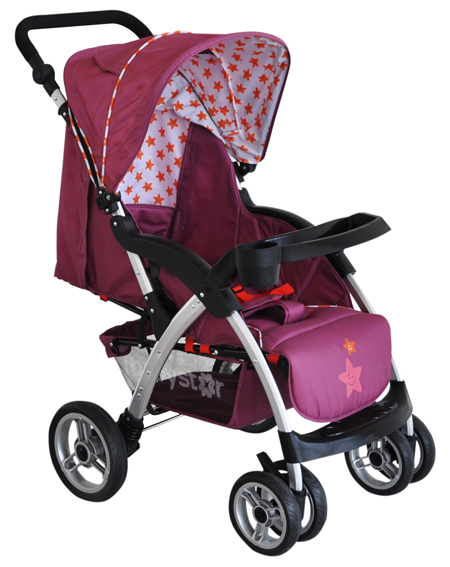 貝之星嬰兒推車H3010型淺紅色