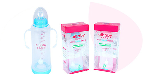 愛兒得樂240ml標(biāo)口防爆高硼硅0-24月自動(dòng)奶瓶