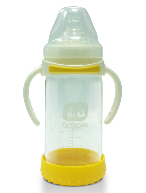樂樂寶貝yingye直立帶柄奶瓶