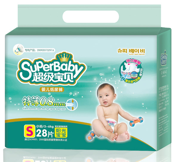 超級(jí)寶貝特薄嬰兒紙尿褲S28