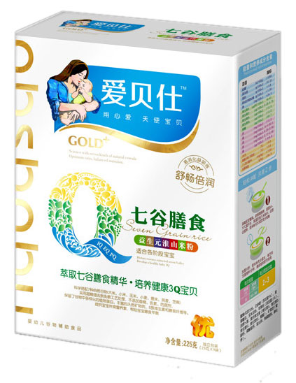 愛(ài)貝仕七谷膳食益生元淮山米粉