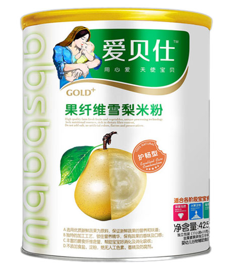 愛(ài)貝仕護(hù)暢型果纖維雪梨米粉