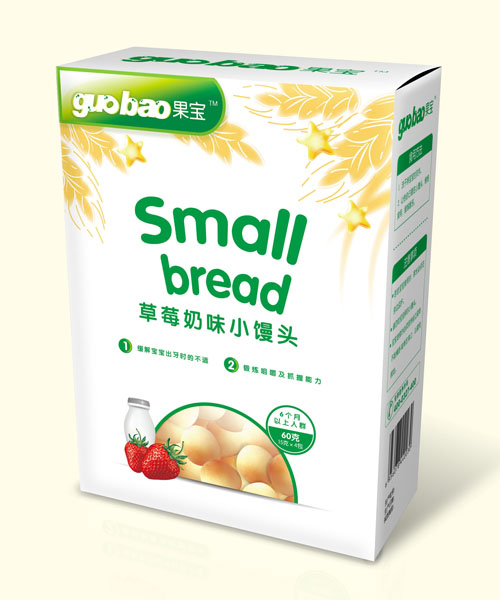 果寶草莓奶味小饅頭餅干