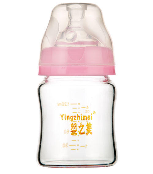 嬰之美寬口晶鉆玻璃奶瓶120ML