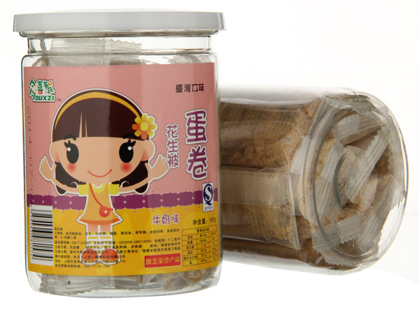 多喜智牛奶花生被蛋卷