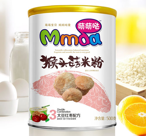 萌萌噠500克紙聽(tīng)大豆紅棗猴頭菇米粉