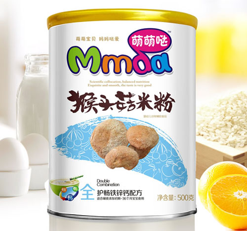 萌萌噠500克紙聽(tīng)護(hù)暢鐵鋅鈣猴頭菇米粉