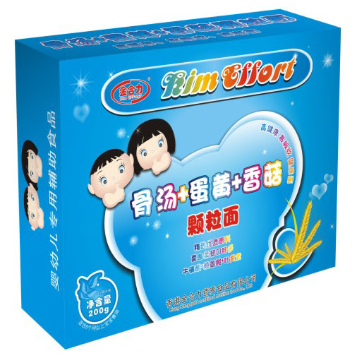 金合力骨湯+蛋黃+香菇顆粒面