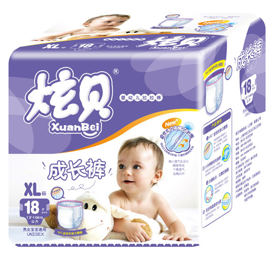 炫貝yingye拉拉褲XL碼18片