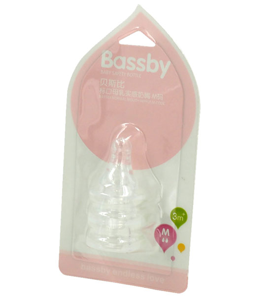 貝斯比標口母乳實感奶嘴(三個裝)M碼