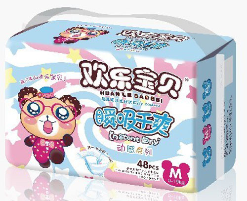 歡樂寶貝動(dòng)感系列紙尿褲M碼48片