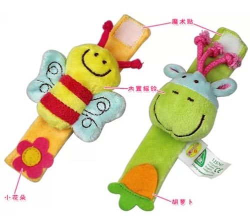 豐盛卡通動物毛絨搖鈴