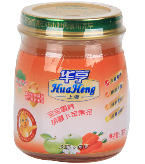 華亨寶寶營(yíng)養(yǎng)胡蘿卜蘋(píng)果泥