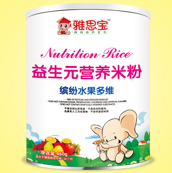 雅思寶益生元繽紛水果多維營養(yǎng)米粉