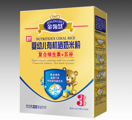 金領慧復合維生素+五谷yingye有機硒米粉3段盒裝