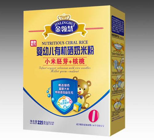 金領(lǐng)慧小米胚芽+核桃yingye有機(jī)硒米粉0段盒裝