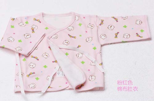 KUNKUN嬰兒棉質肚衣粉紅色