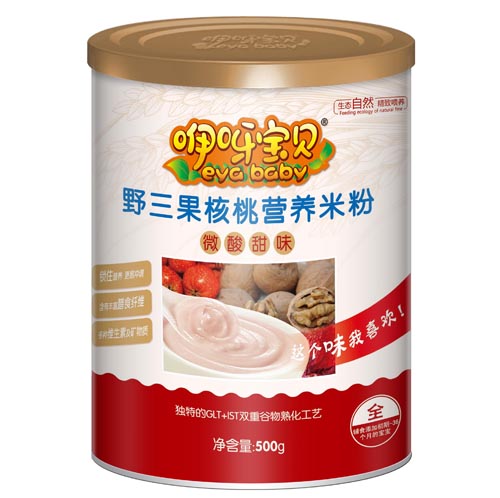 咿呀寶貝野三果核桃營(yíng)養(yǎng)米粉聽裝