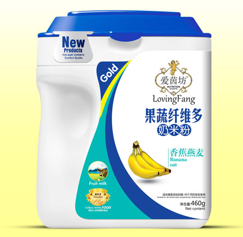 愛(ài)茵坊香蕉燕麥果蔬纖維多奶米粉桶裝