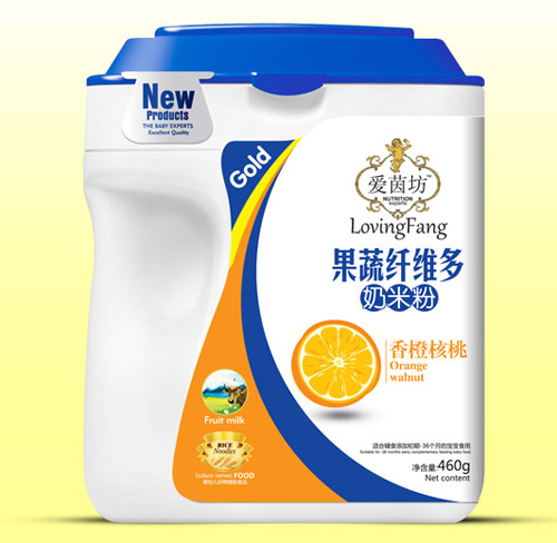 愛茵坊香橙核桃果蔬纖維多奶米粉桶裝