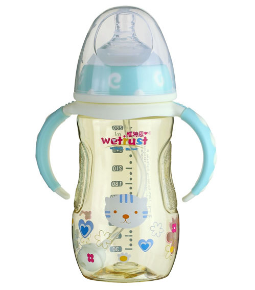 惟特思粉藍(lán)寬口PPSU奶瓶雙色系列(280ml)
