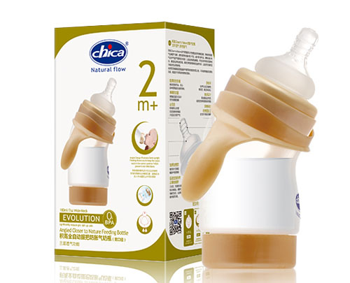 積高全自動(dòng)握把防脹氣奶瓶(寬口徑)180ml