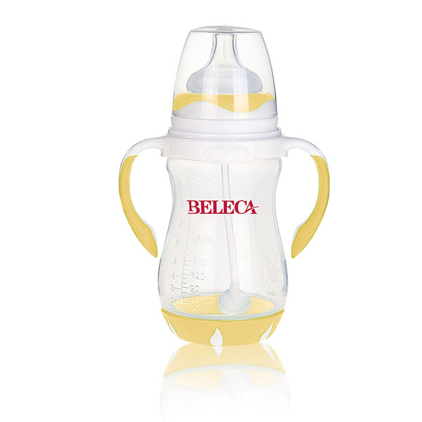 貝樂嘉黃色雙柄全自動嬰兒奶瓶