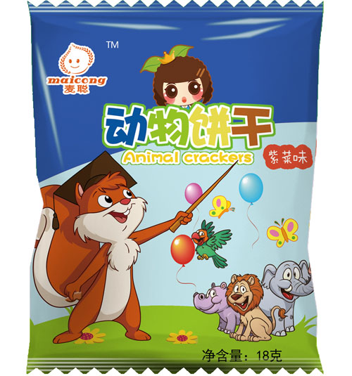 麥聰動物餅干紫菜味袋裝