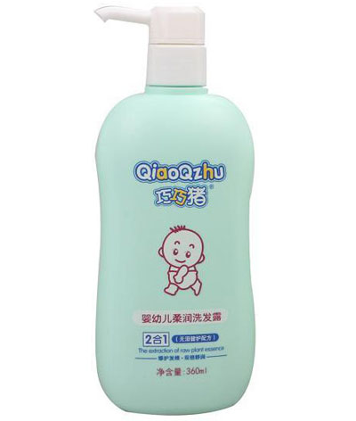 巧巧豬嬰幼兒二合一柔潤洗發(fā)沐浴露小包裝