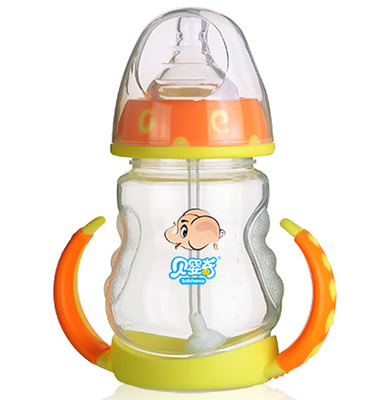 貝嬰奇帶柄自動(dòng)雙色奶瓶