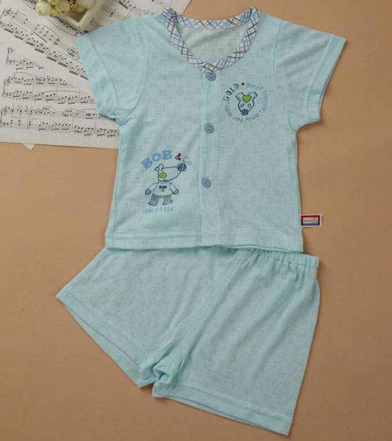 金色小魚竹纖維雙面素色皇冠熊圓領套