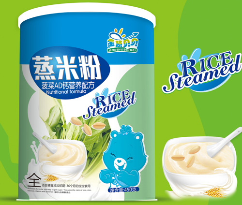 金頂貝貝菠菜AD鈣營養(yǎng)配方蒸米粉