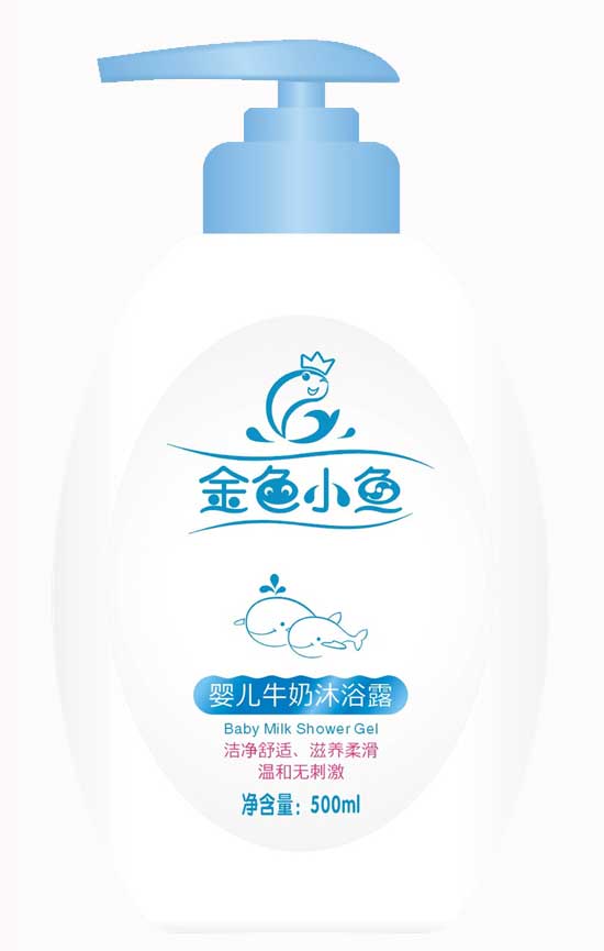 金色小魚500mlyinge牛奶沐浴露