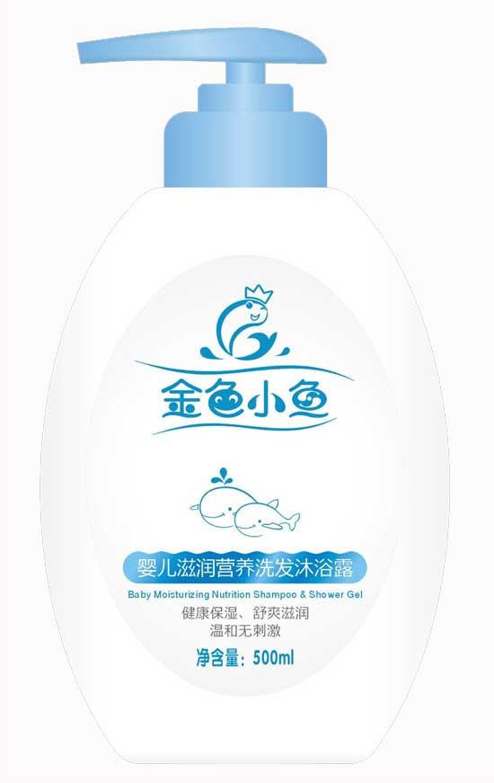 金色小魚(yú)500mlyinge滋潤(rùn)營(yíng)養(yǎng)洗發(fā)沐浴露