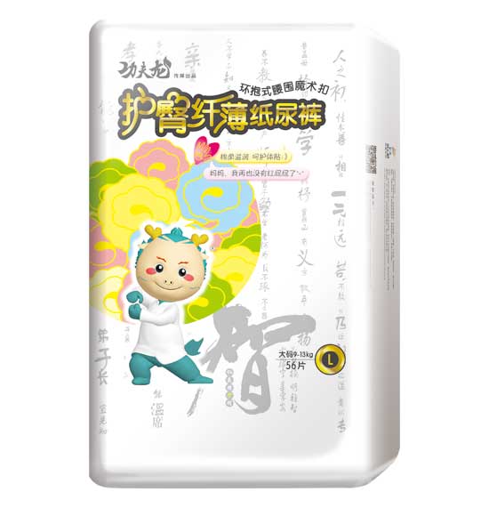 功夫龍護(hù)臀纖薄紙尿褲L碼