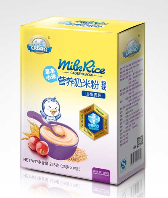 兒葆山楂麥芽草本小米營(yíng)養(yǎng)奶米粉盒裝
