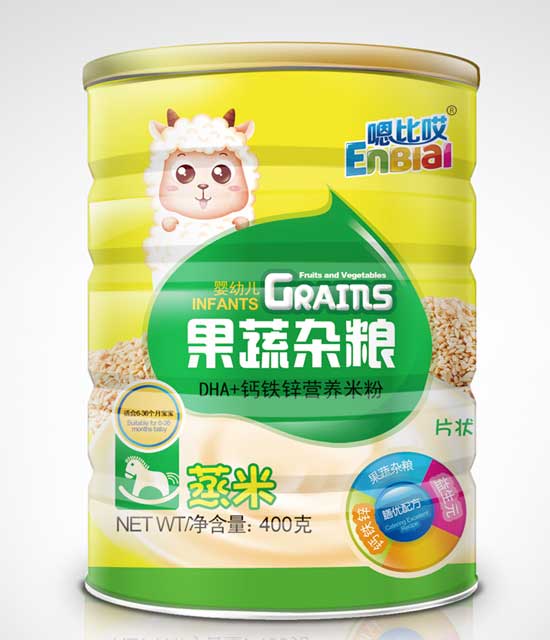 嗯比哎果蔬雜糧DHA+鈣鐵鋅營養(yǎng)米粉