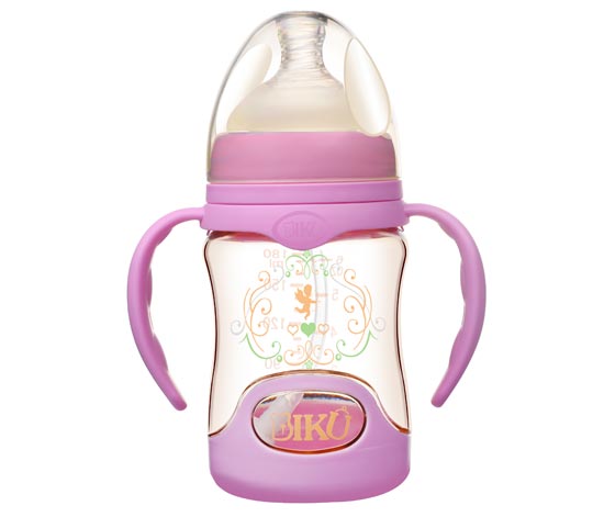 比酷熊PPSUyingye奶瓶180ML玫紅色