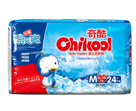 奇酷褲貝爽紙尿褲M24片(中包裝)