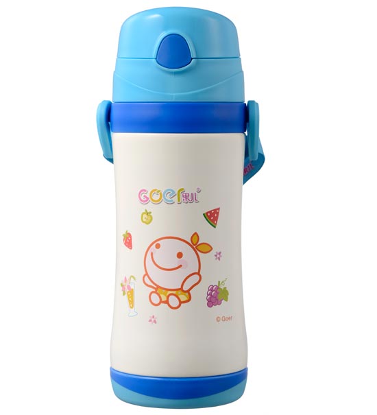 果兒380ML抽真空保溫吸管杯藍(lán)色