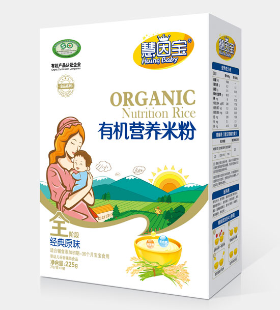 慧因?qū)毥?jīng)典原味全段盒裝有機(jī)營養(yǎng)米粉